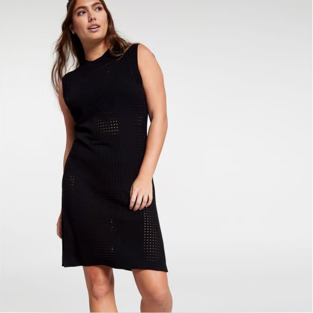 Calia Sleeveless Black Knit Dress